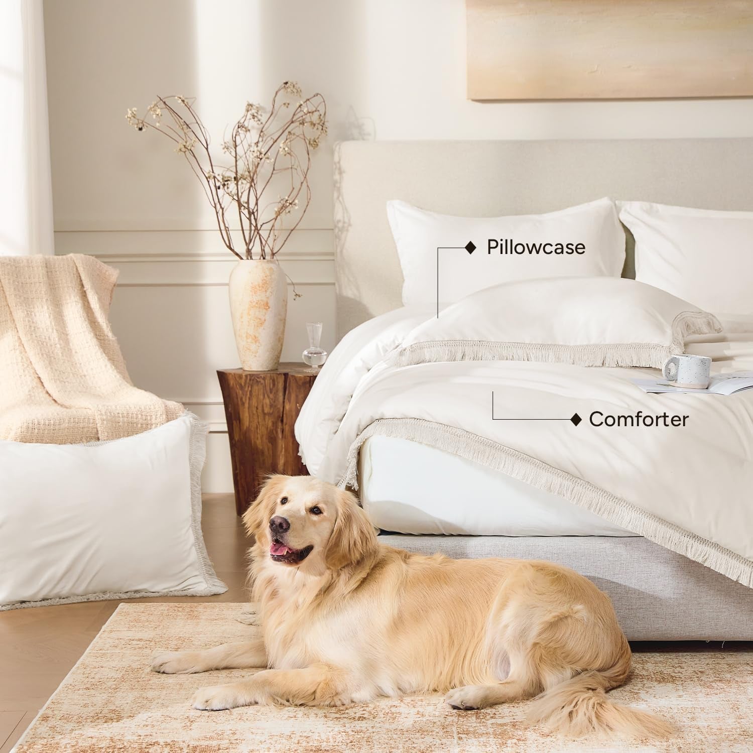 Beige Twin Comforter Set