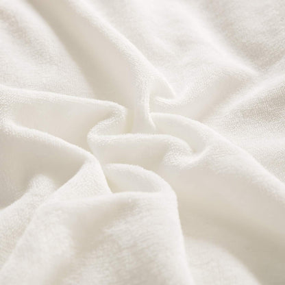 White Velvet Queen Comforter Set Fluffy Bedding Comforter Sets Soft Comforter Queen with 2 X Pillow Cases