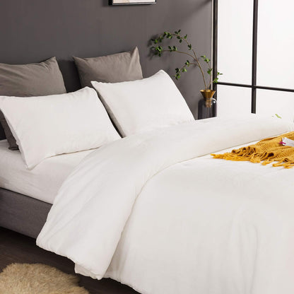 White Velvet Queen Comforter Set Fluffy Bedding Comforter Sets Soft Comforter Queen with 2 X Pillow Cases