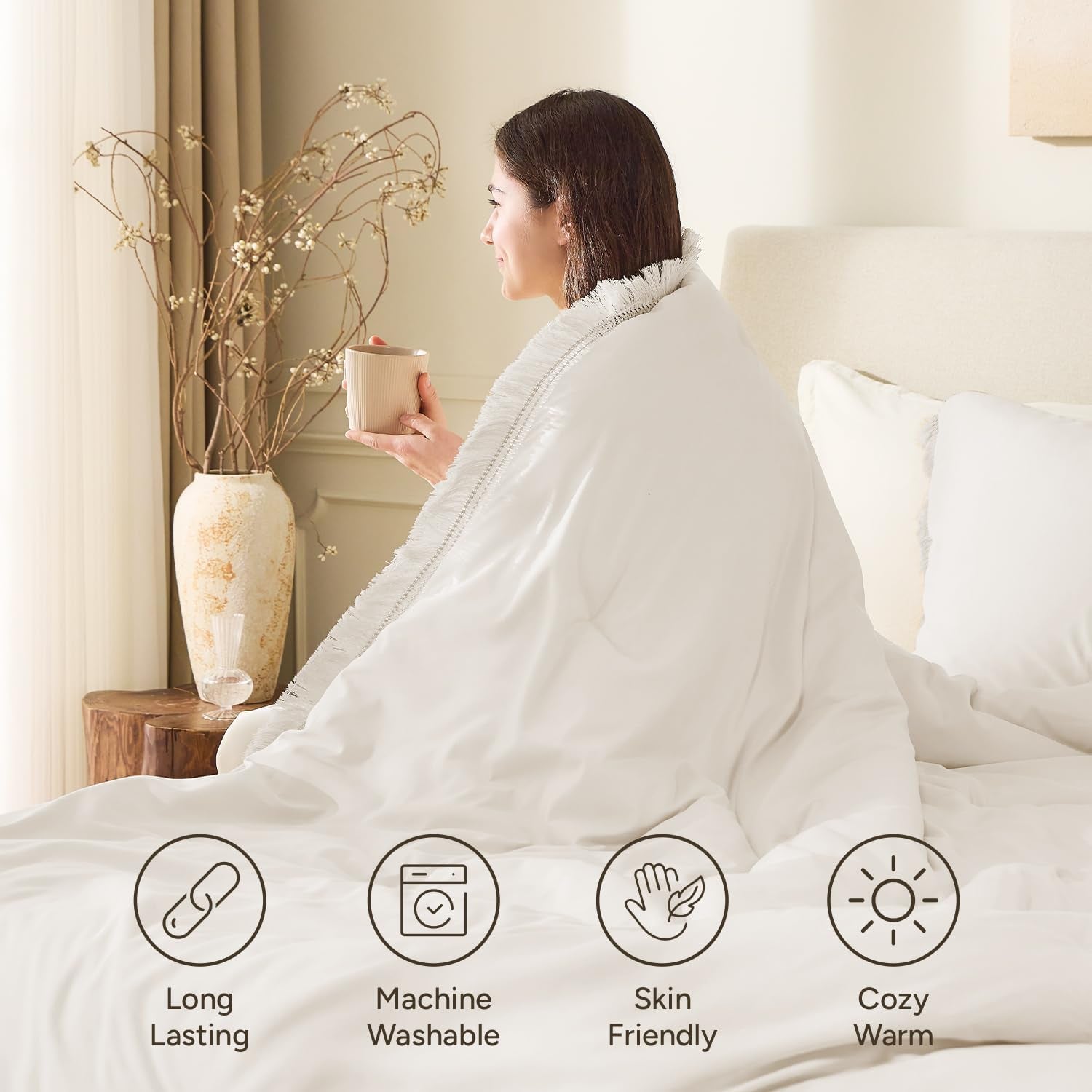 Beige Twin Comforter Set