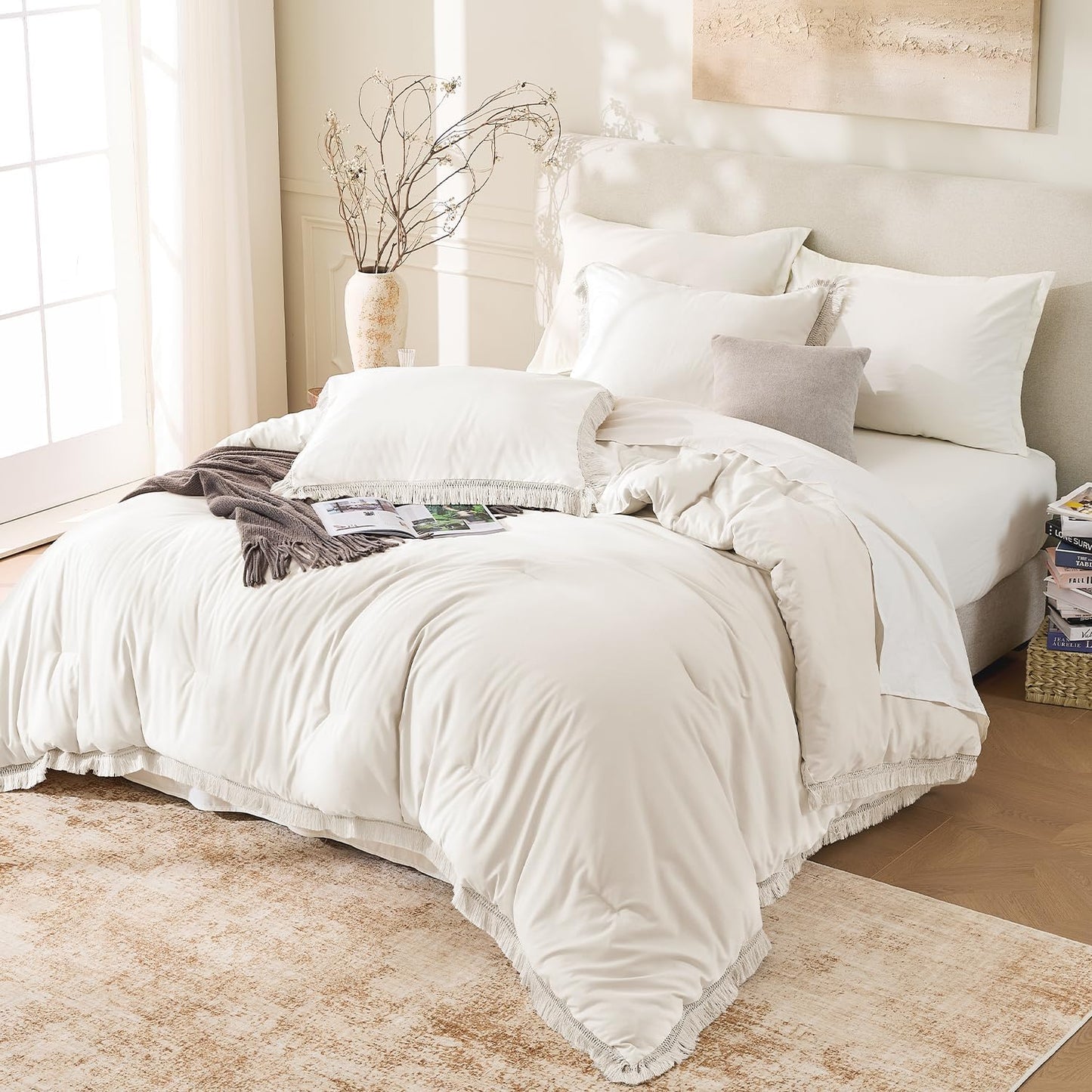 Beige Twin Comforter Set